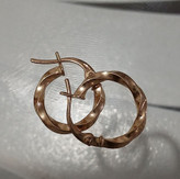 گوشواره حلقه ای طلا مدل پیچی وزن 700سوتی